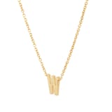 Goldsmiths 9ct Yellow Gold Letter W Pendant