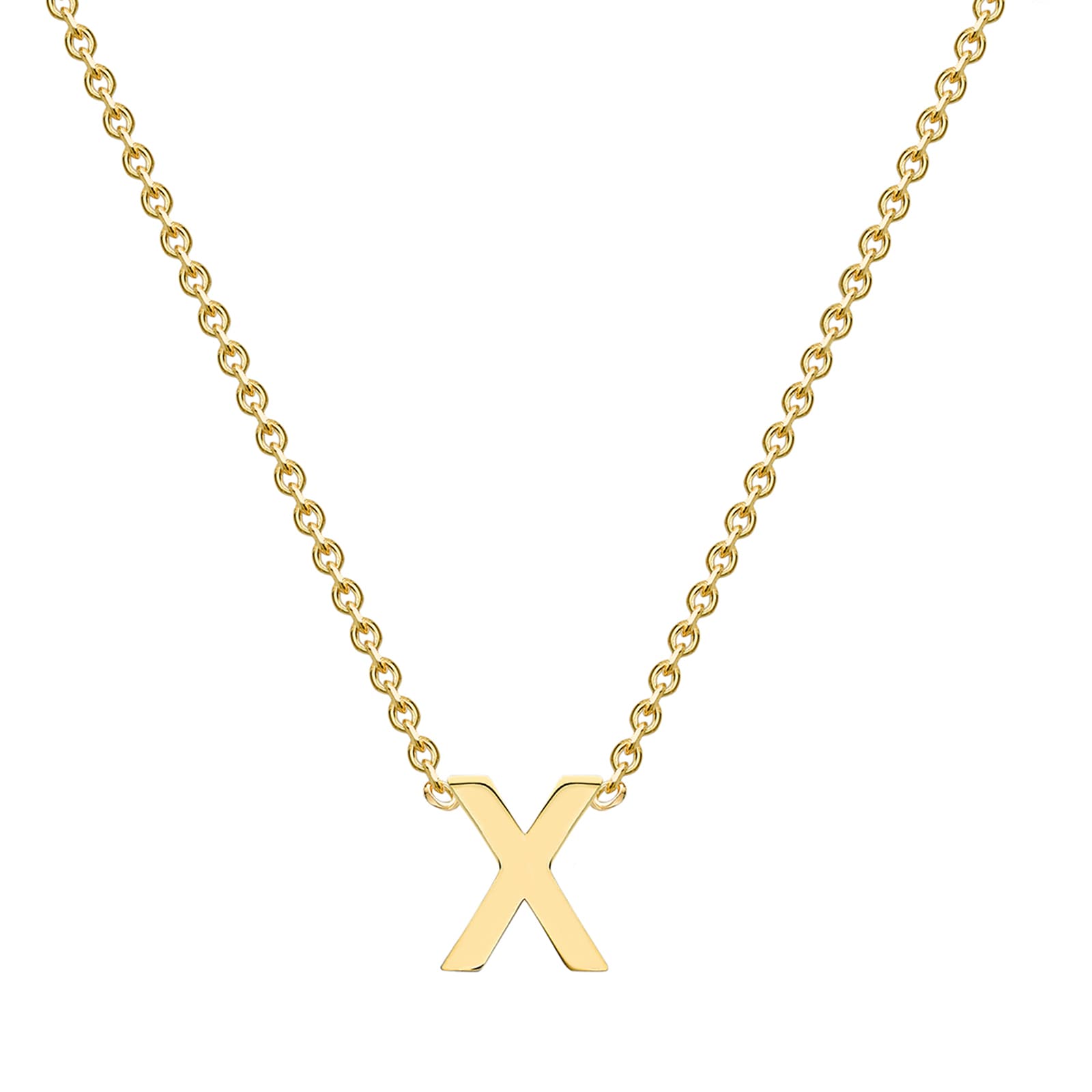 9ct Yellow Gold Letter X Pendant