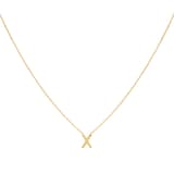 Goldsmiths 9ct Yellow Gold Letter X Pendant