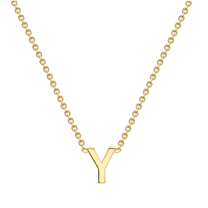 Goldsmiths 9ct Yellow Gold Letter Y Pendant