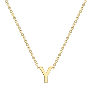Goldsmiths 9ct Yellow Gold Letter Y Pendant