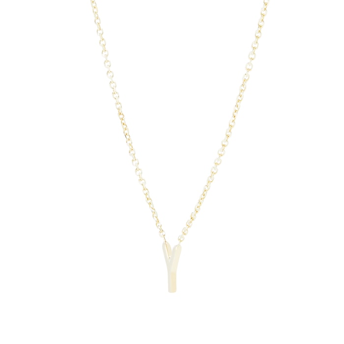 Goldsmiths 9ct Yellow Gold Letter Y Pendant
