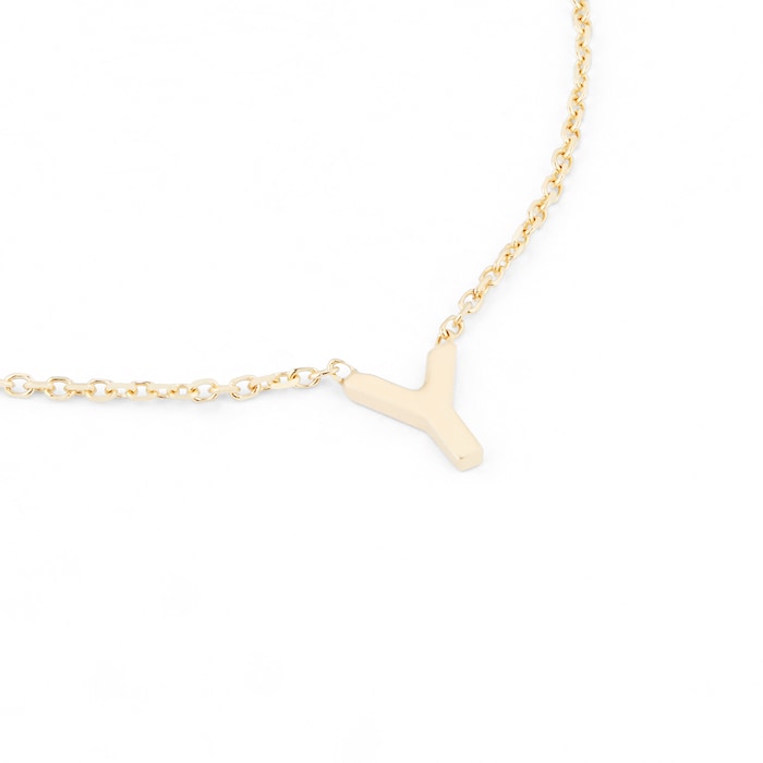 Goldsmiths 9ct Yellow Gold Letter Y Pendant