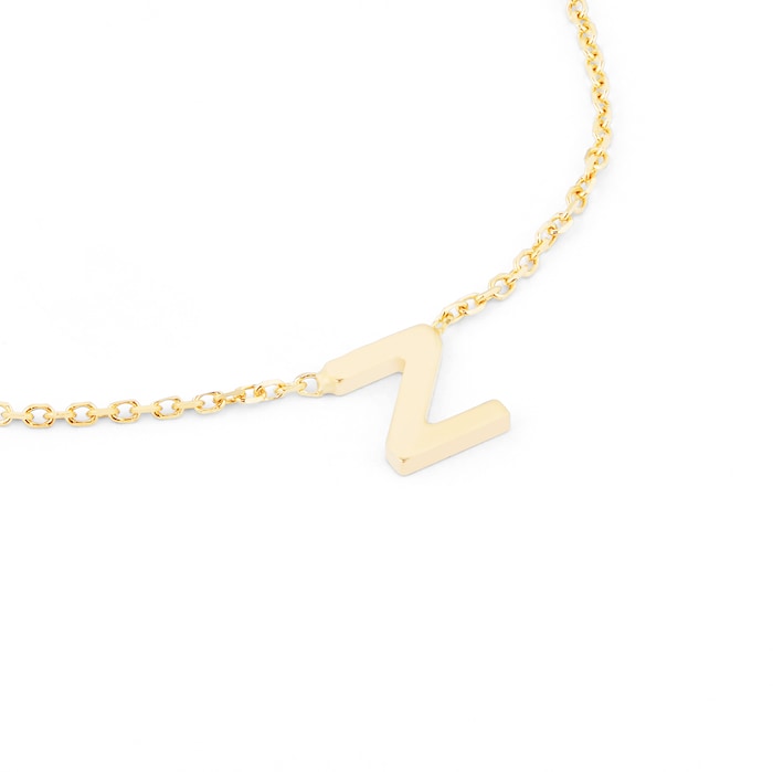 Goldsmiths 9ct Yellow Gold Letter Z Pendant