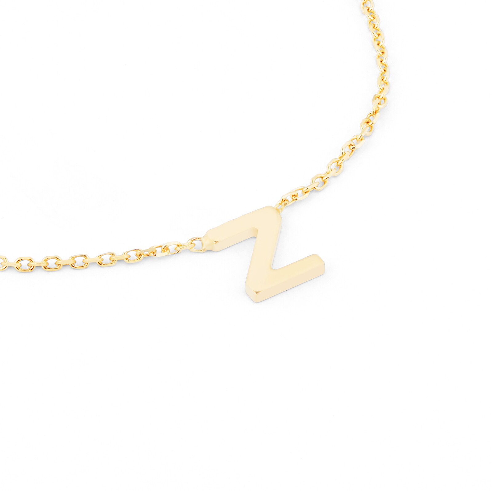 Goldsmiths 9ct Yellow Gold Letter Z Pendant 1.19.0175 Goldsmiths