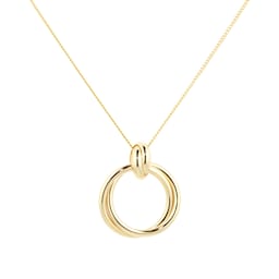 13150391 - 18ct Yellow Gold Circle Pendant