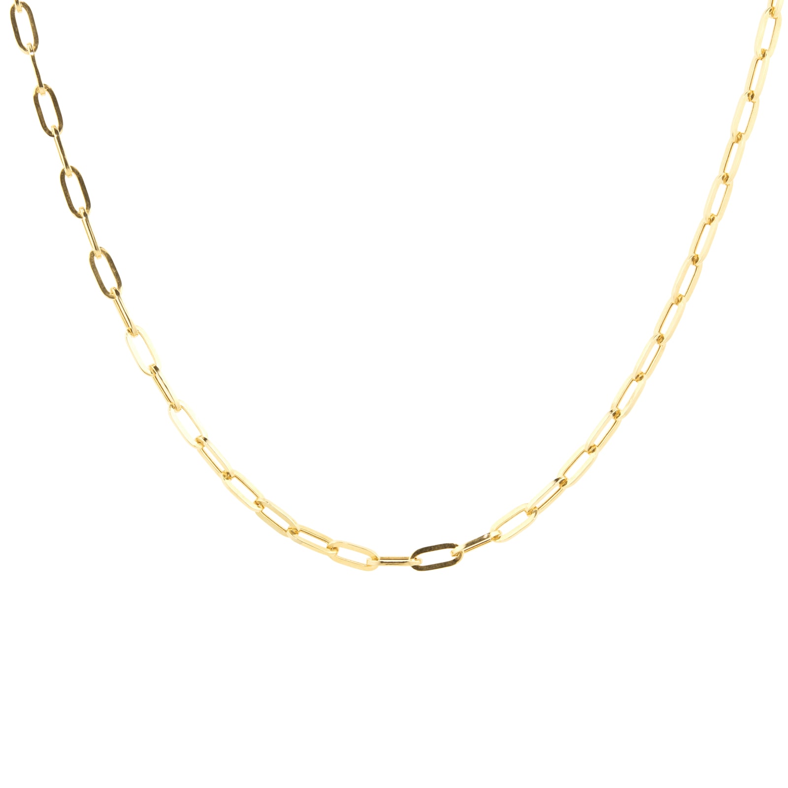 Goldsmiths 9ct Yellow Gold Paper Link Chain Necklace 1.16.0224 | Goldsmiths