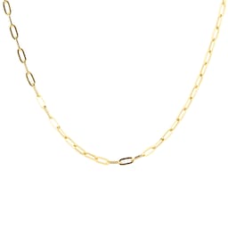 13150393 - 9ct Yellow Gold Paper Link Chain Necklace