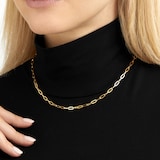 Goldsmiths 9ct Yellow Gold Paper Link Chain Necklace
