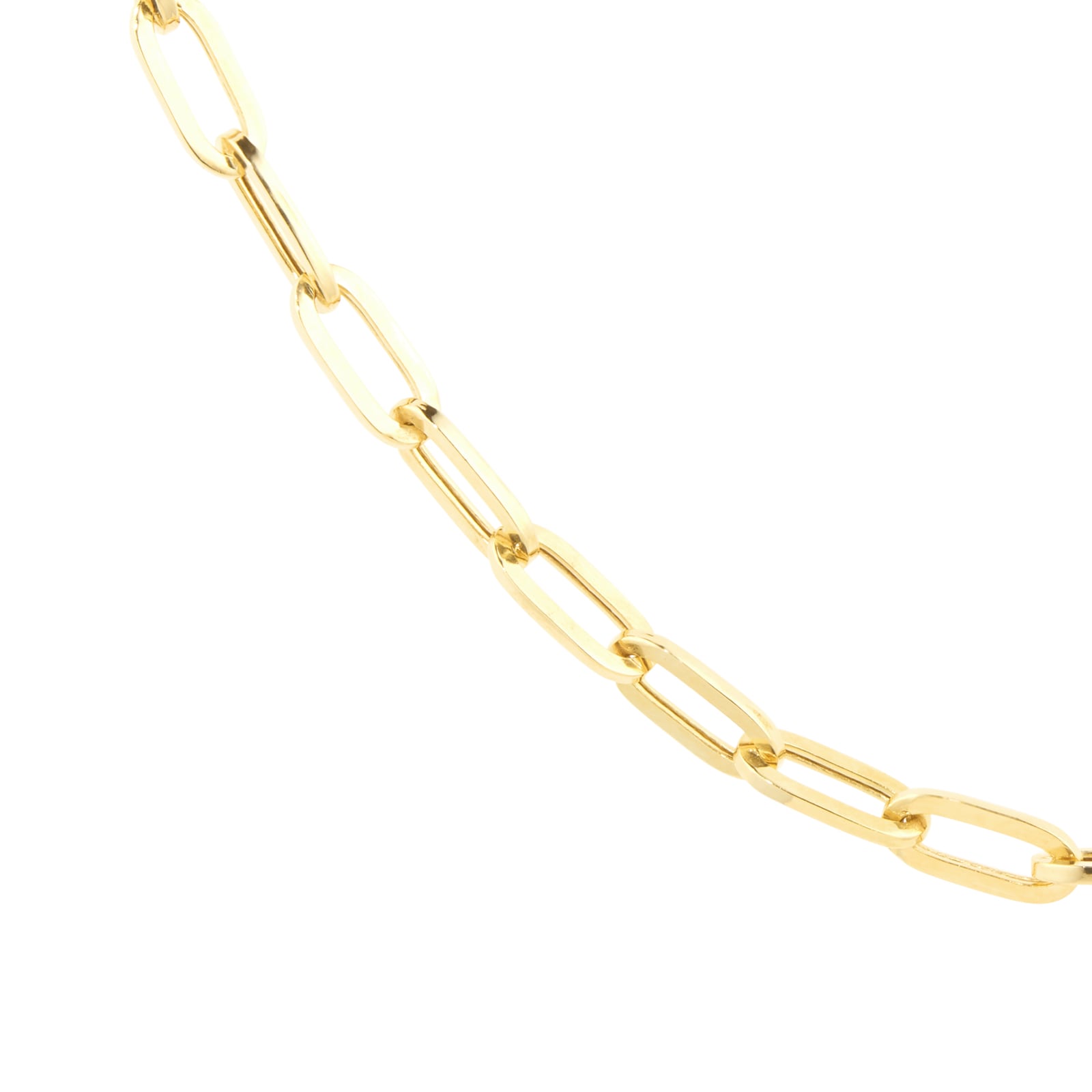 Goldsmiths 9ct Yellow Gold Paper Link Chain Necklace Goldsmiths 9ct Yellow Gold Paper Link Chain Necklace