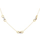 Goldsmiths 9ct Yellow & White Gold Linked Rings Necklace