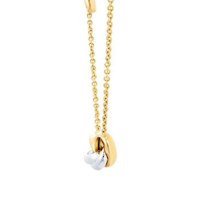 Goldsmiths 9ct Yellow & White Gold Linked Rings Necklace