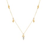Goldsmiths 9ct Yellow Gold Moulded Petals Necklace