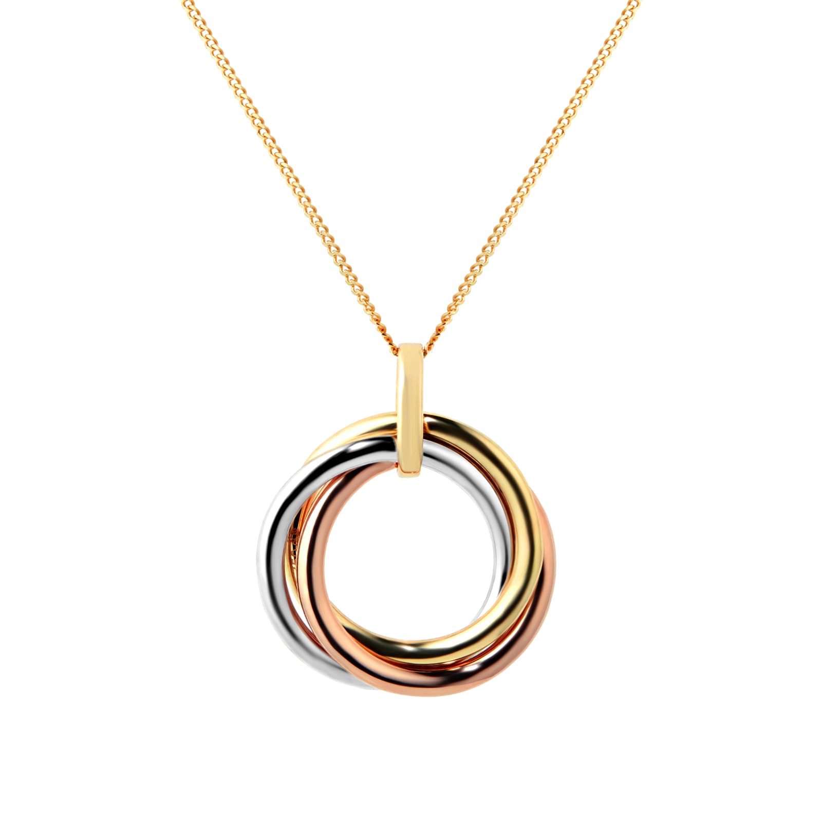 Goldsmiths 18ct Tri Colour Pendant