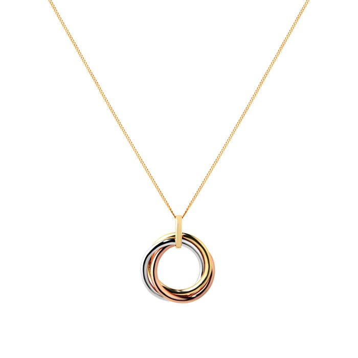 Goldsmiths 18ct Tri Colour Pendant