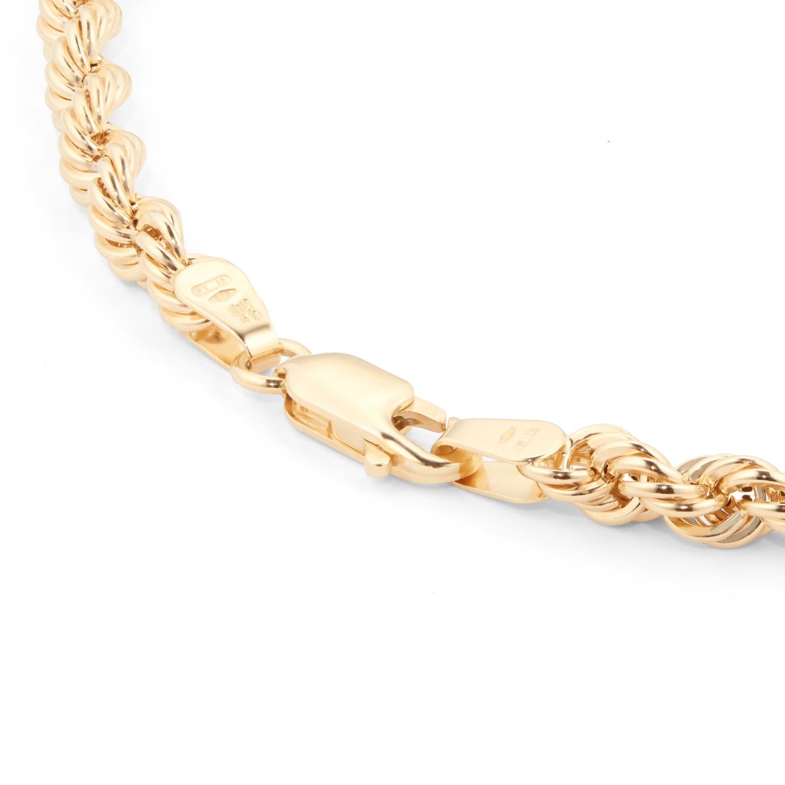 Mens yellow sale gold rope chain