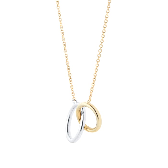 Goldsmiths 18ct Bi Colour Circle Necklace