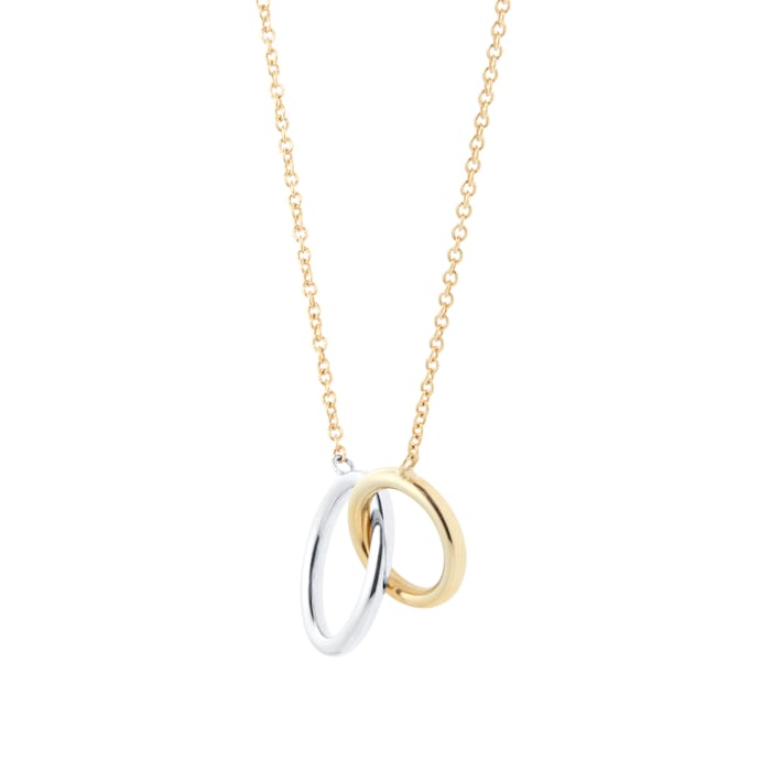 Goldsmiths 18ct Bi Colour Circle Necklace