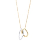 Goldsmiths 18ct Bi Colour Circle Necklace