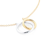 Goldsmiths 18ct Bi Colour Circle Necklace