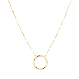 Goldsmiths 18ct Yellow Gold Fluid Circle Pendant