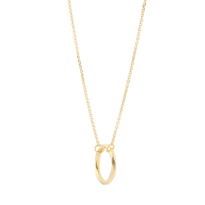 Goldsmiths 18ct Yellow Gold Fluid Circle Pendant