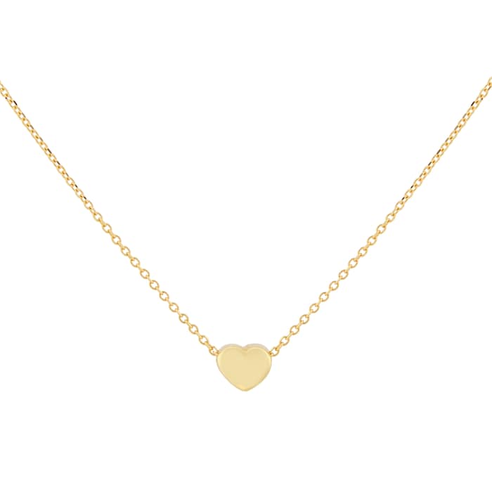 Goldsmiths 9ct Yellow Gold Slider Heart Necklace