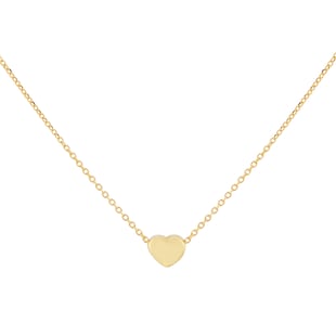Goldsmiths 9ct Yellow Gold Slider Heart Necklace