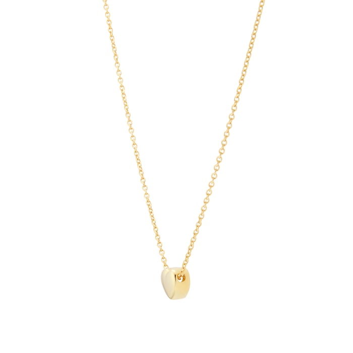 Goldsmiths 9ct Yellow Gold Slider Heart Necklace