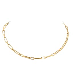 13150410 - 9ct Yellow Gold Mixed Paperlink Chain Necklace 18 Inch