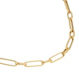 Goldsmiths 9ct Yellow Gold Mixed Paperlink Chain Necklace 18 Inch