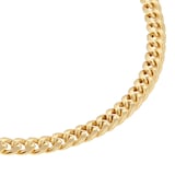 Goldsmiths 9ct Yellow Gold Hollow Curb Chain Necklace 20 Inch