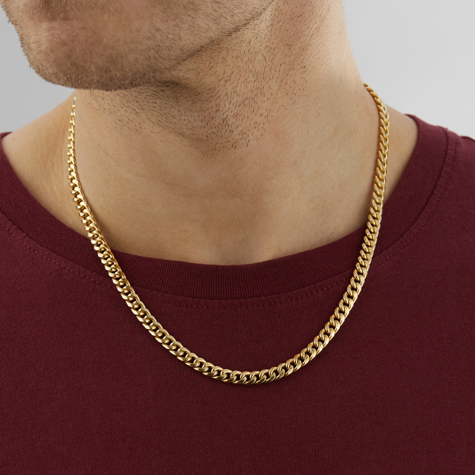 Goldsmiths 9ct Yellow Gold Hollow Curb Chain Necklace 20 Inch Goldsmiths 9ct Yellow Gold Hollow Curb Chain Necklace 20 Inch