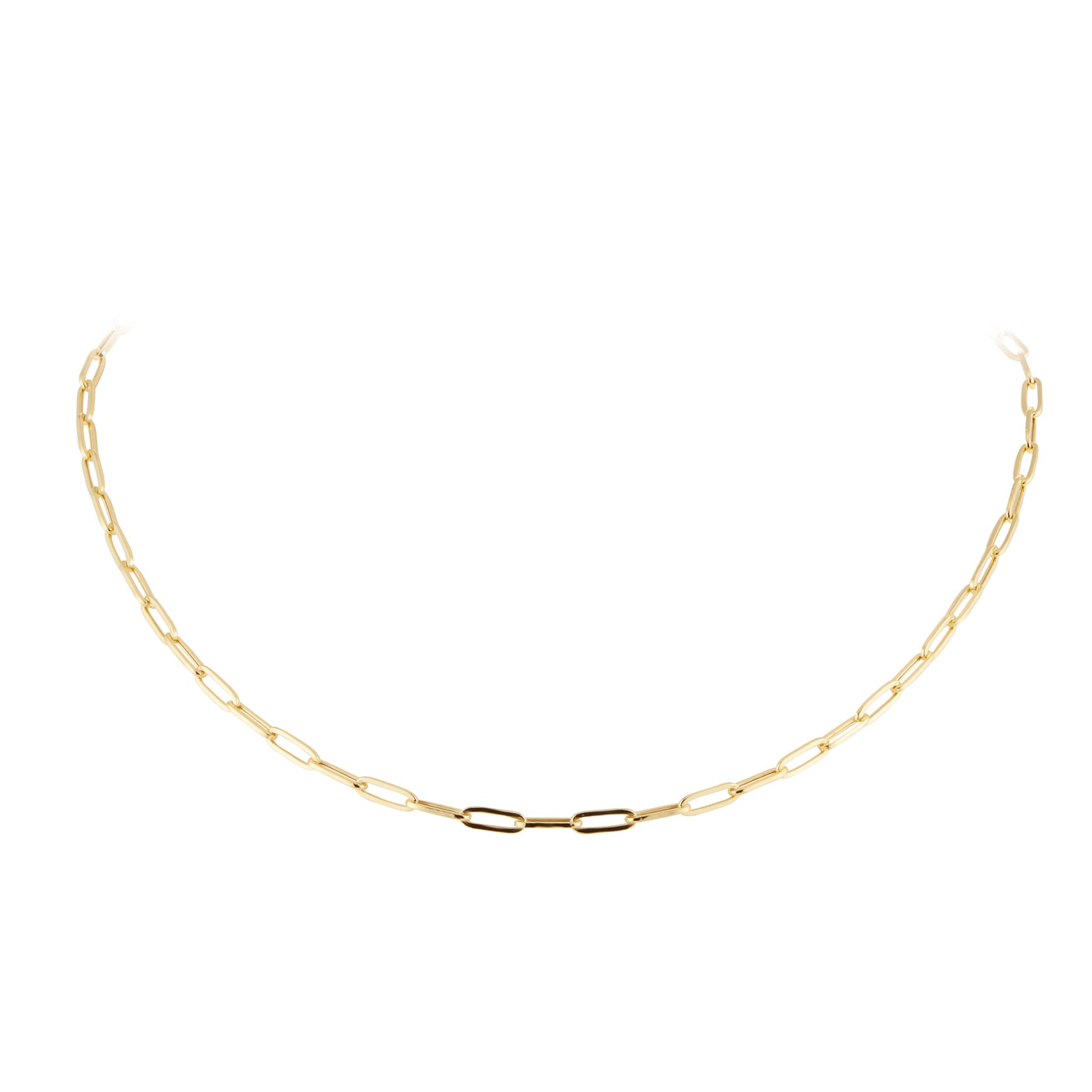Goldsmiths 9ct Yellow Gold 3mm Paperclip Chain Necklace