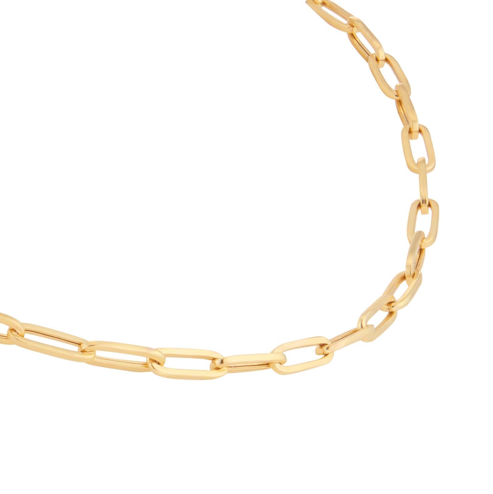 Goldsmiths 9ct Yellow Gold 3mm Paperclip Chain Necklace Goldsmiths 9ct Yellow Gold 3mm Paperclip Chain Necklace