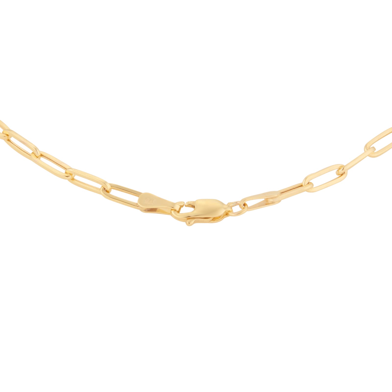 Goldsmiths 9ct Yellow Gold 3mm Paperclip Chain Necklace Goldsmiths 9ct Yellow Gold 3mm Paperclip Chain Necklace