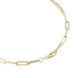 Goldsmiths 9ct Yellow Gold Paperlink Chain With Diamond Cut Beads