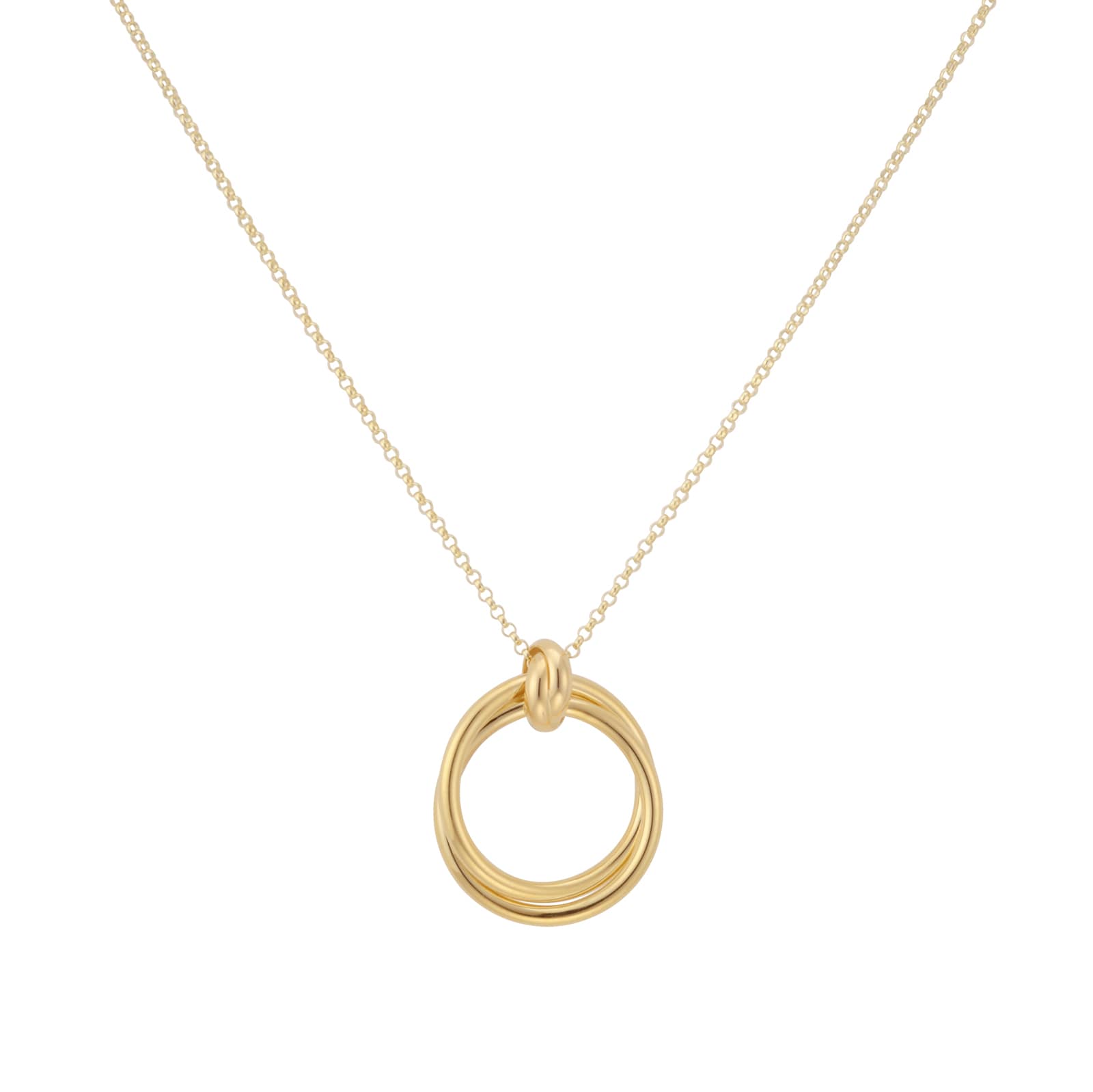 Mappin 
Webb 18ct Yellow Gold Twist Pendant