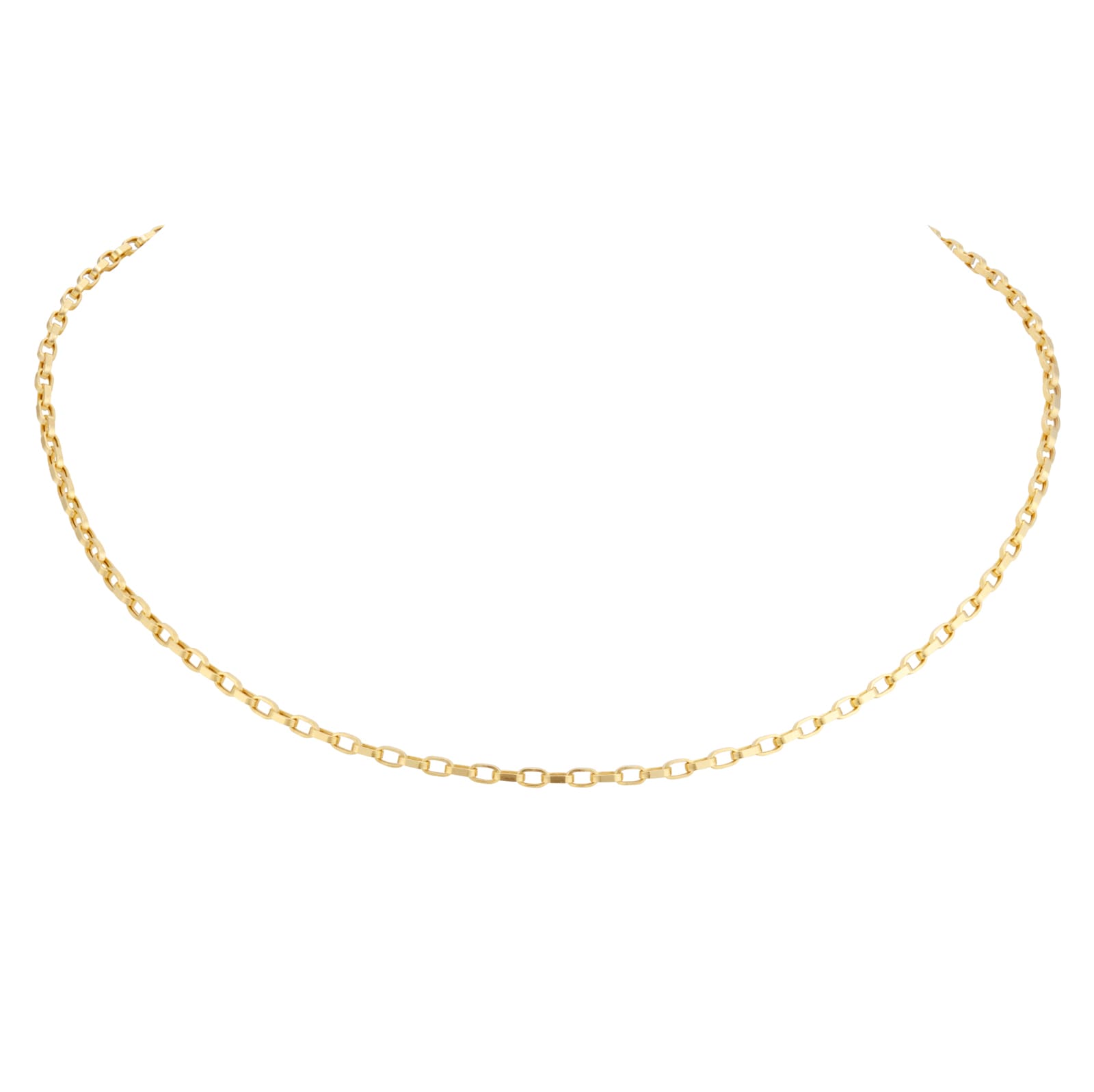 Goldsmiths 9ct Yellow Gold Box Belcher Chain Necklace