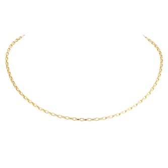 Goldsmiths 9ct Yellow Gold Box Belcher Chain Necklace