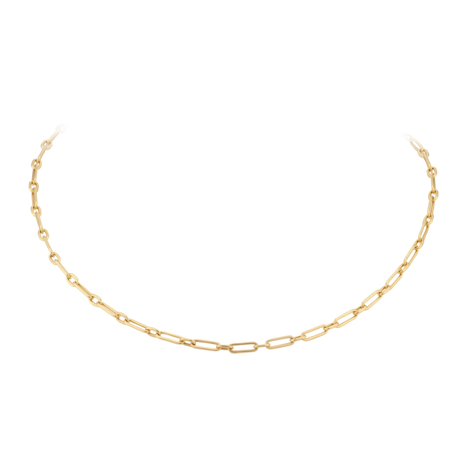 Best Luxury 
9ct Yellow Gold Slim Paperlink Chain Necklace
