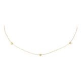 Goldsmiths 9ct Yellow Gold 5mm Heart Station Necklace