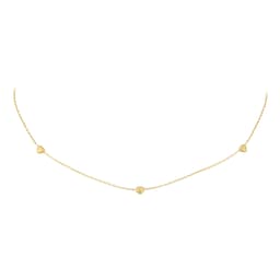 13150418 - 9ct Yellow Gold 5mm Heart Station Necklace