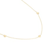 Goldsmiths 9ct Yellow Gold 5mm Heart Station Necklace