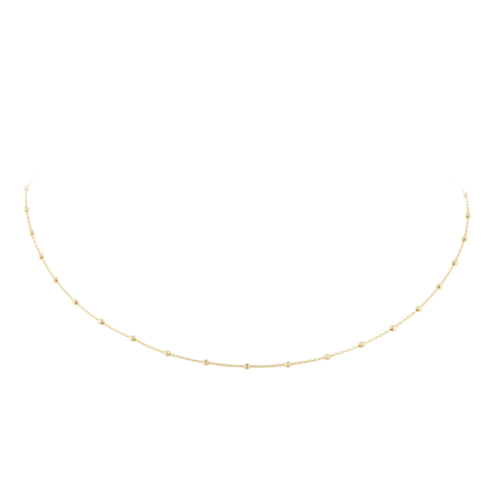 Best Luxury 
9ct Yellow Gold 1mm Diamond Cut Ball Tracer Necklace