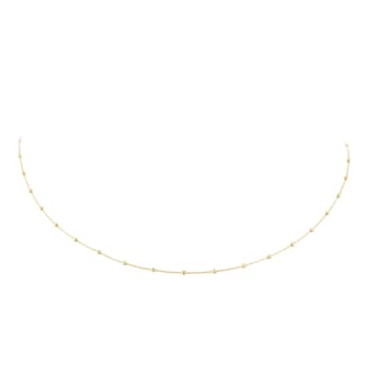 Goldsmiths 9ct Yellow Gold 1mm Diamond Cut Ball Tracer Necklace