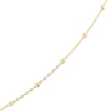 Goldsmiths 9ct Yellow Gold 1mm Diamond Cut Ball Tracer Necklace