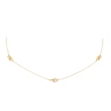 Goldsmiths 9ct Yellow Gold Double Link Station Necklace