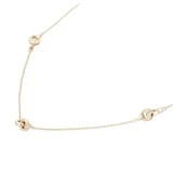 Goldsmiths 9ct Yellow Gold Double Link Station Necklace