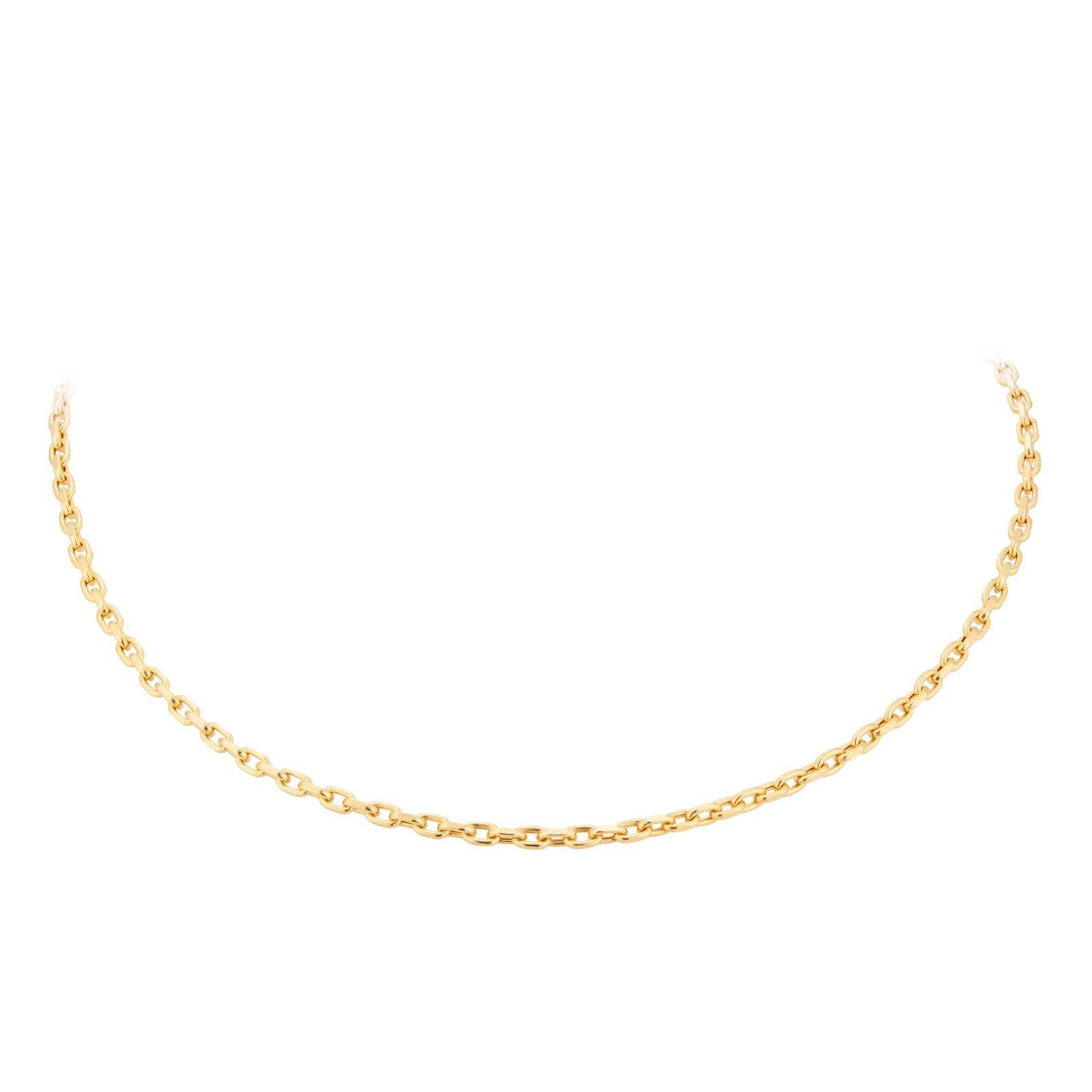 Goldsmiths 9ct Yellow Gold Diamond Cut Belcher Chain Necklace